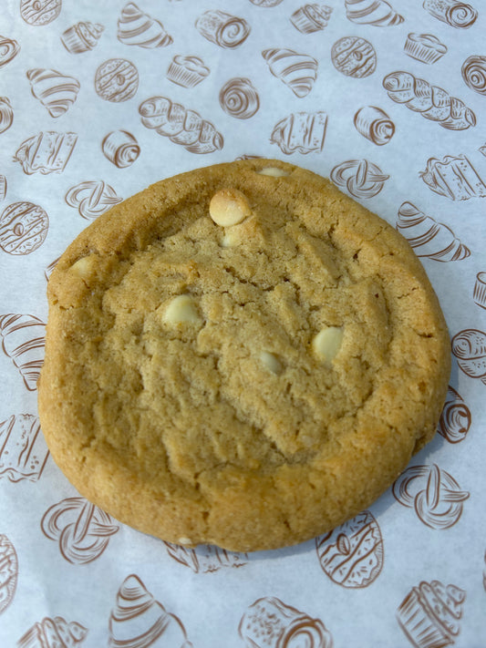 Freshly Baked White Chocolate Chip cookie